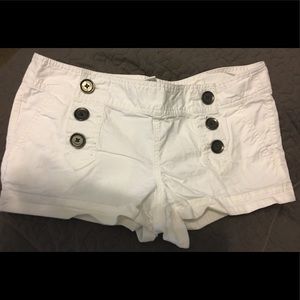 Express white sailor shorts size 6